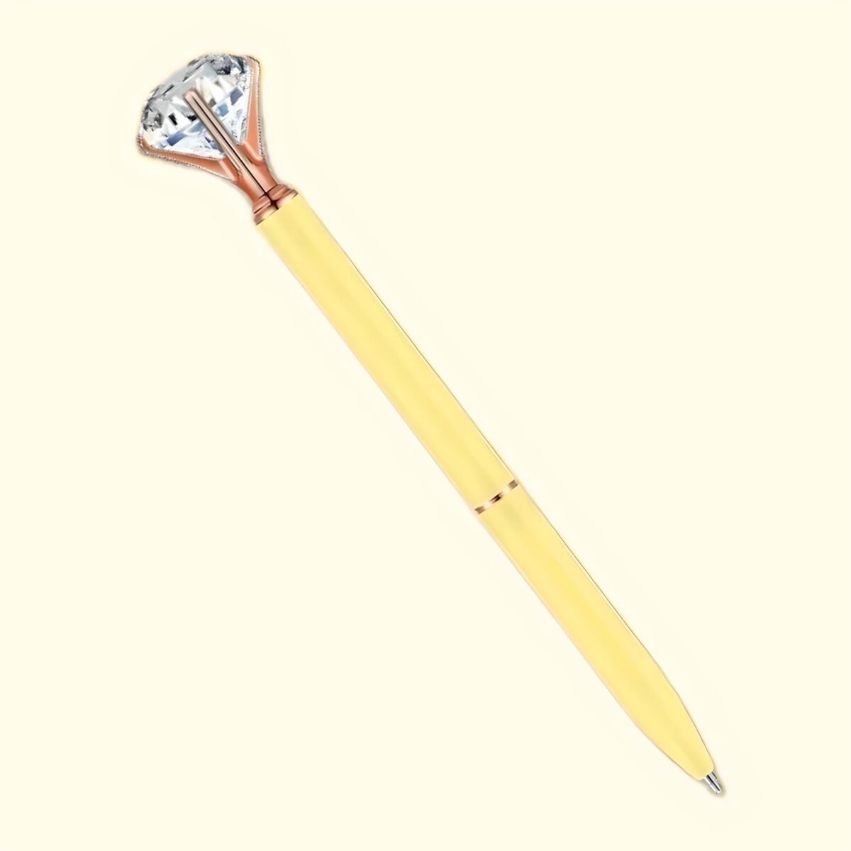 Stylo diamant jaune