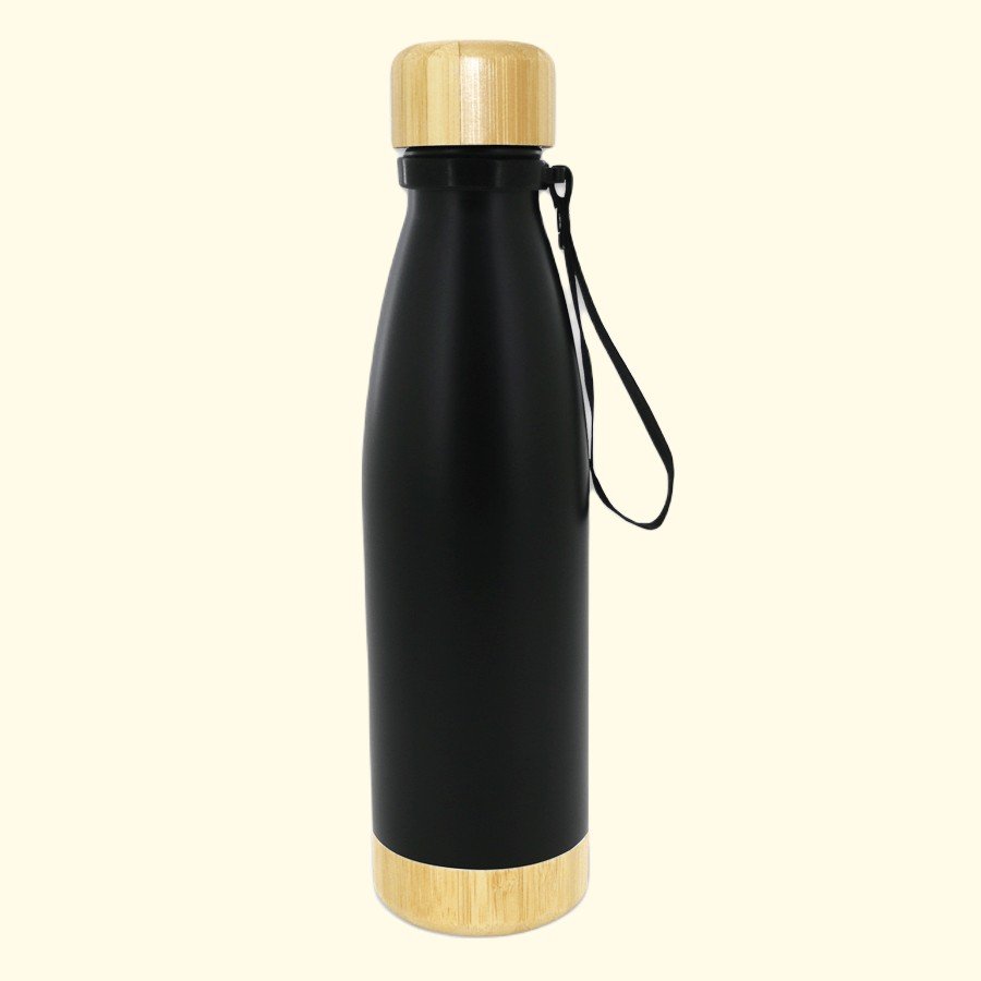 Thermos blanc inox-bois